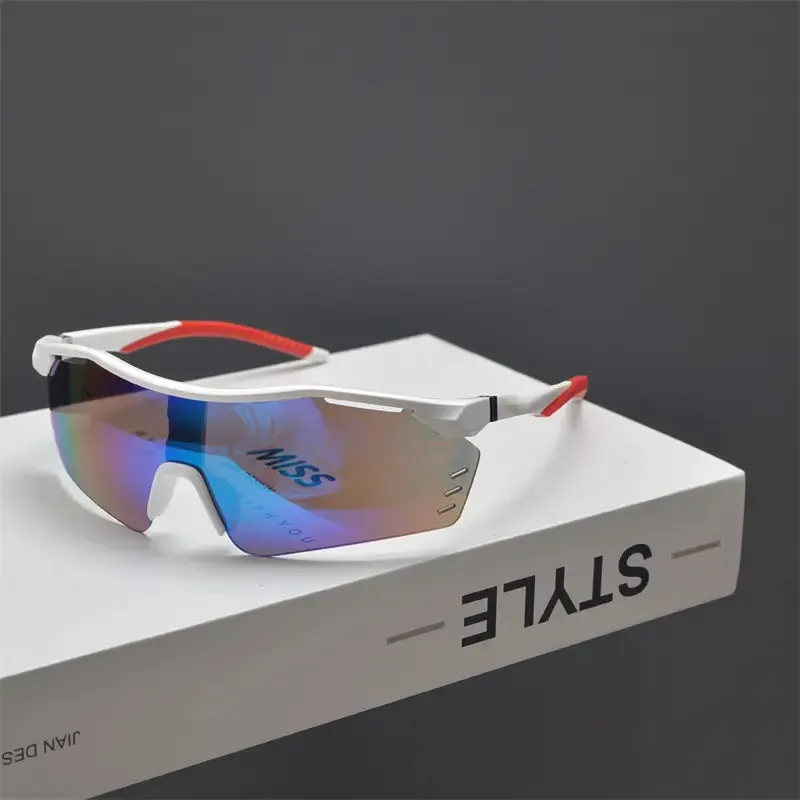 MCMACFIL Trendy men and babes outdoor running cycling sports colored sunglasses large frame colorful sunglasses women