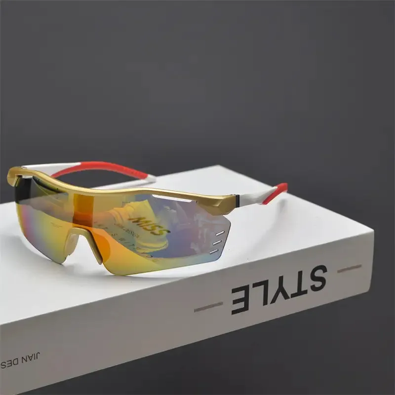 MCMACFIL Trendy men and babes outdoor running cycling sports colored sunglasses large frame colorful sunglasses women