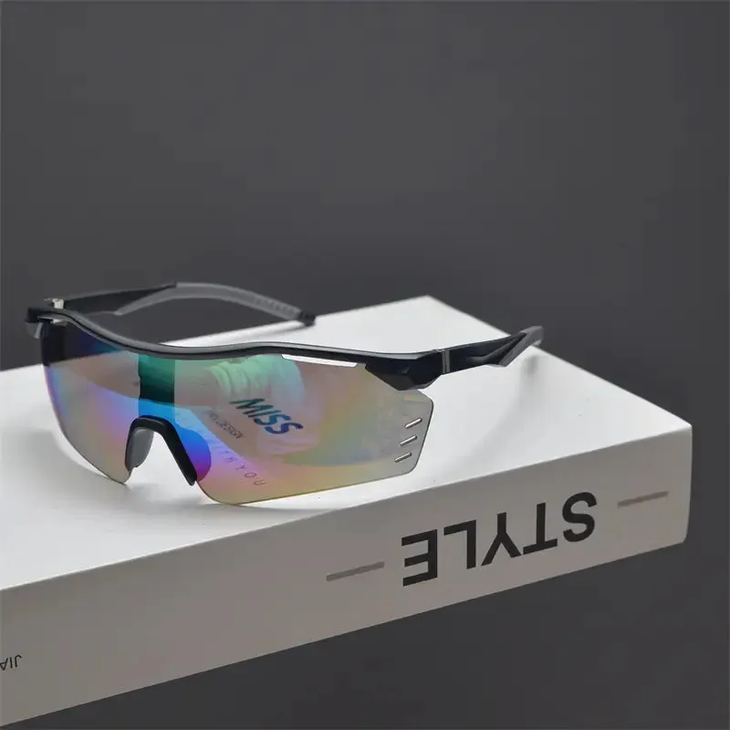 MCMACFIL Trendy men and babes outdoor running cycling sports colored sunglasses large frame colorful sunglasses women