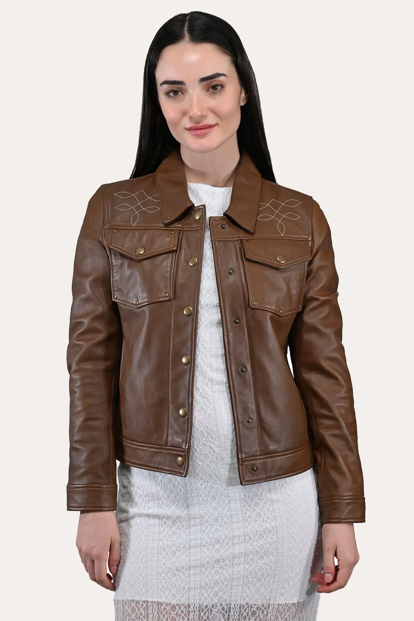Medium Brown Trucker Jacket