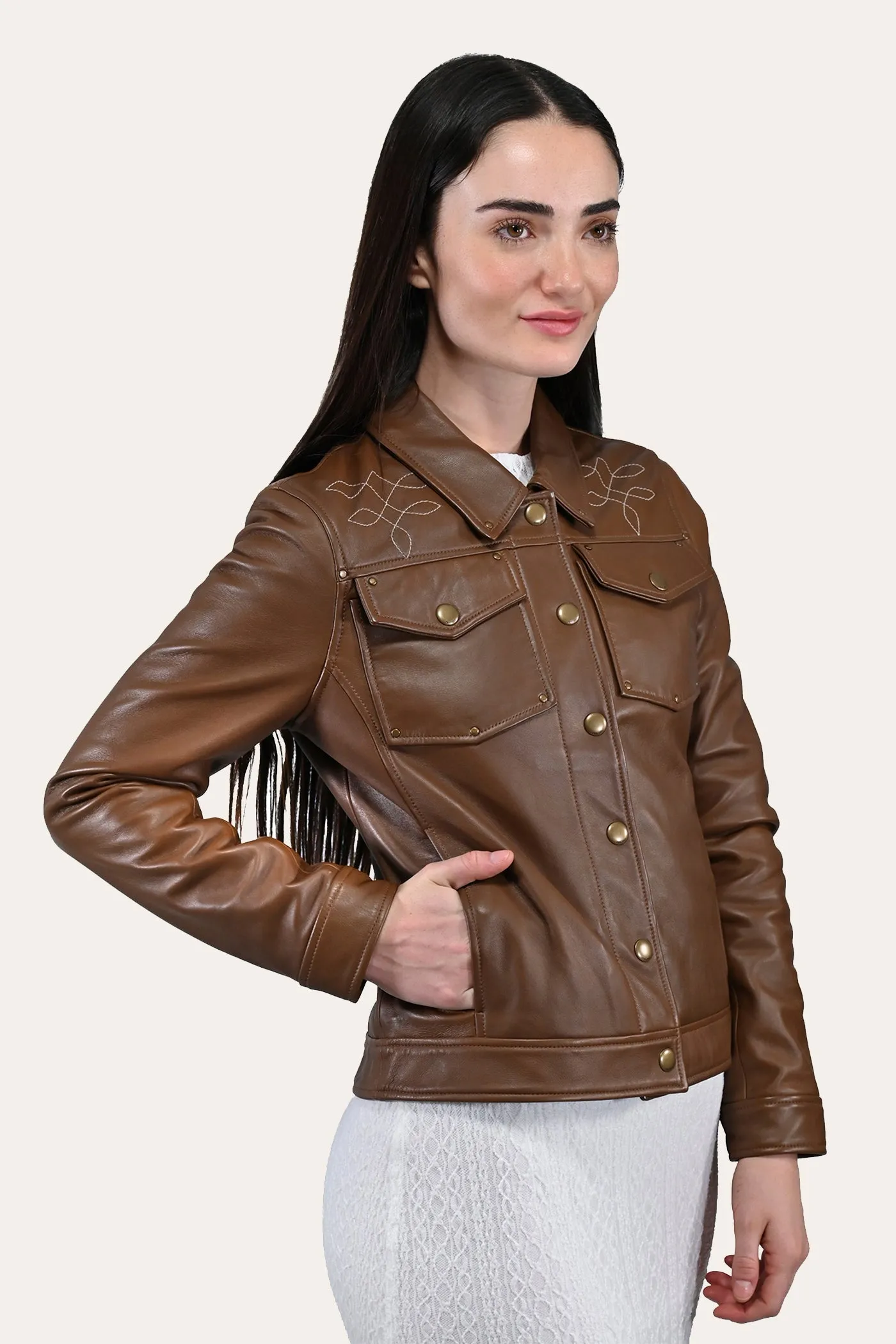 Medium Brown Trucker Jacket