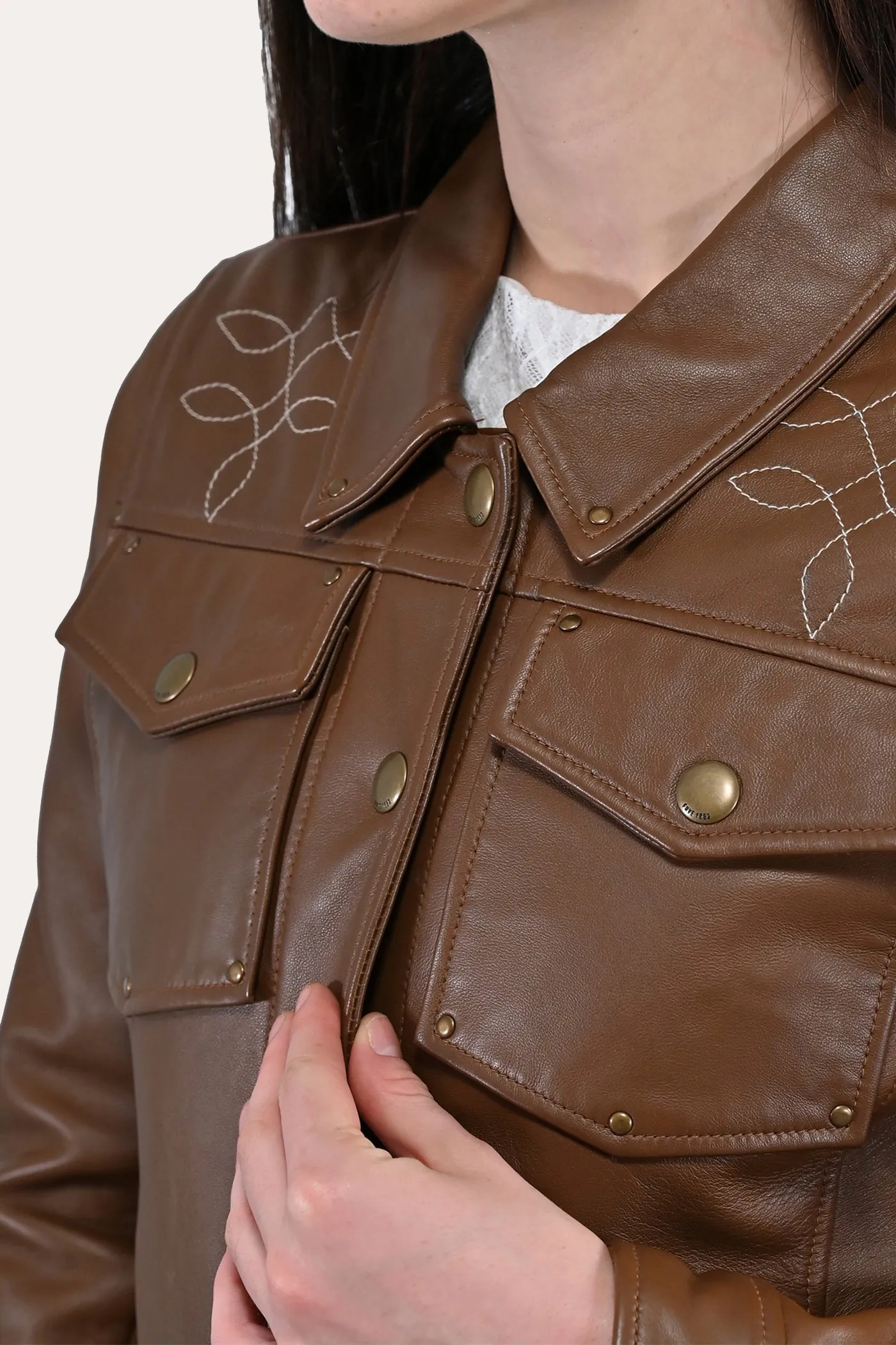 Medium Brown Trucker Jacket