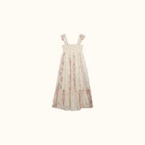 NESTINE LONG SMOCKED DRESS PINK