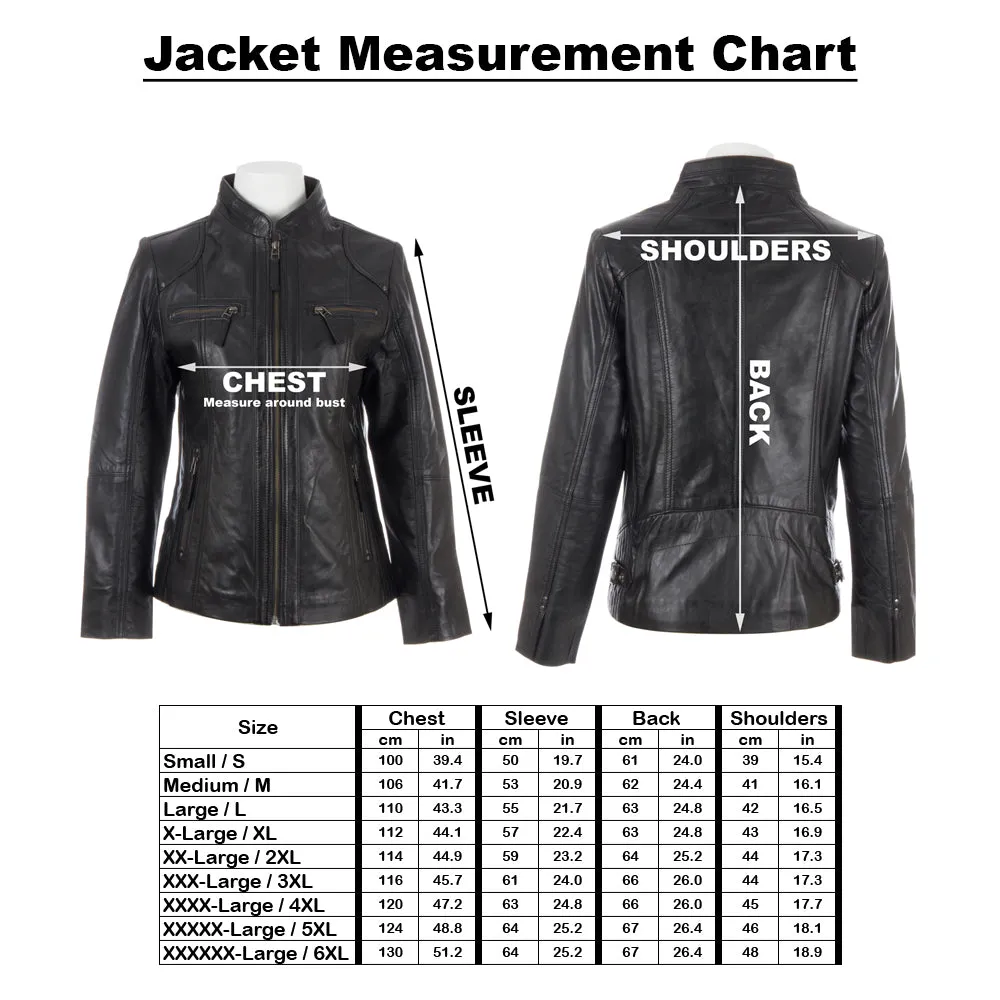OBFQ Women's Biker Jacket - Navy Blue