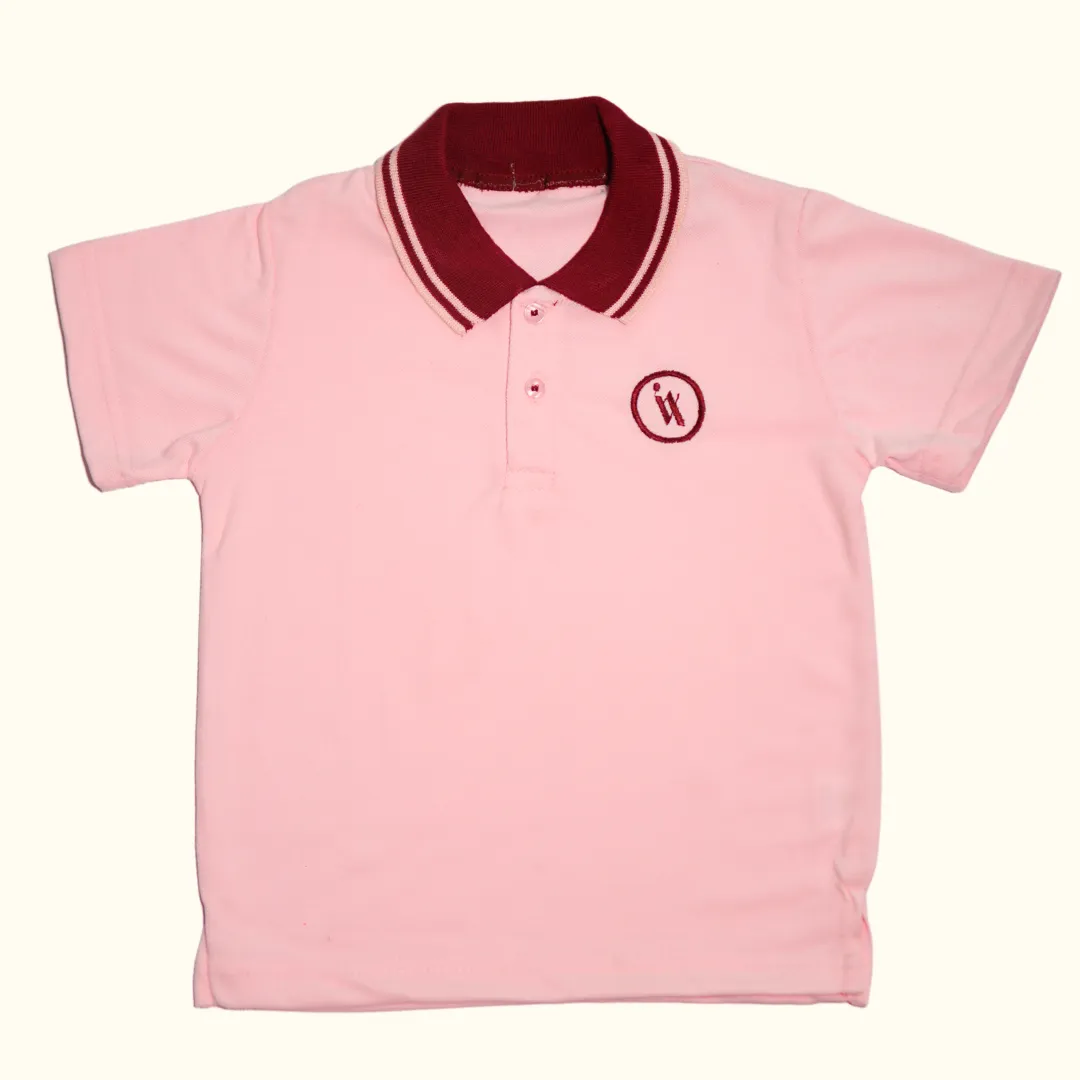 Pink IX Embroidered Polo