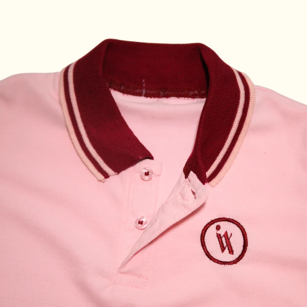 Pink IX Embroidered Polo
