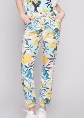 Printed Balneaire Resort Cropped Jogger by Charlie B