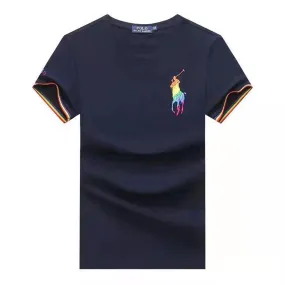 PRL Custom Fit Logo Designed Cotton T-shirt - Navyblue