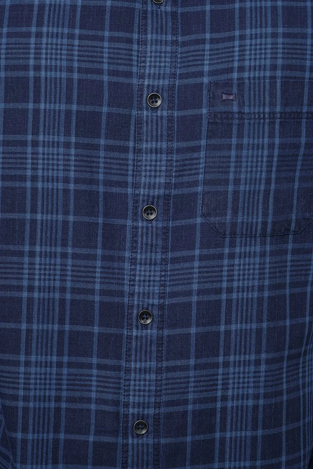 Slim Fit Indigo Checks Shirt