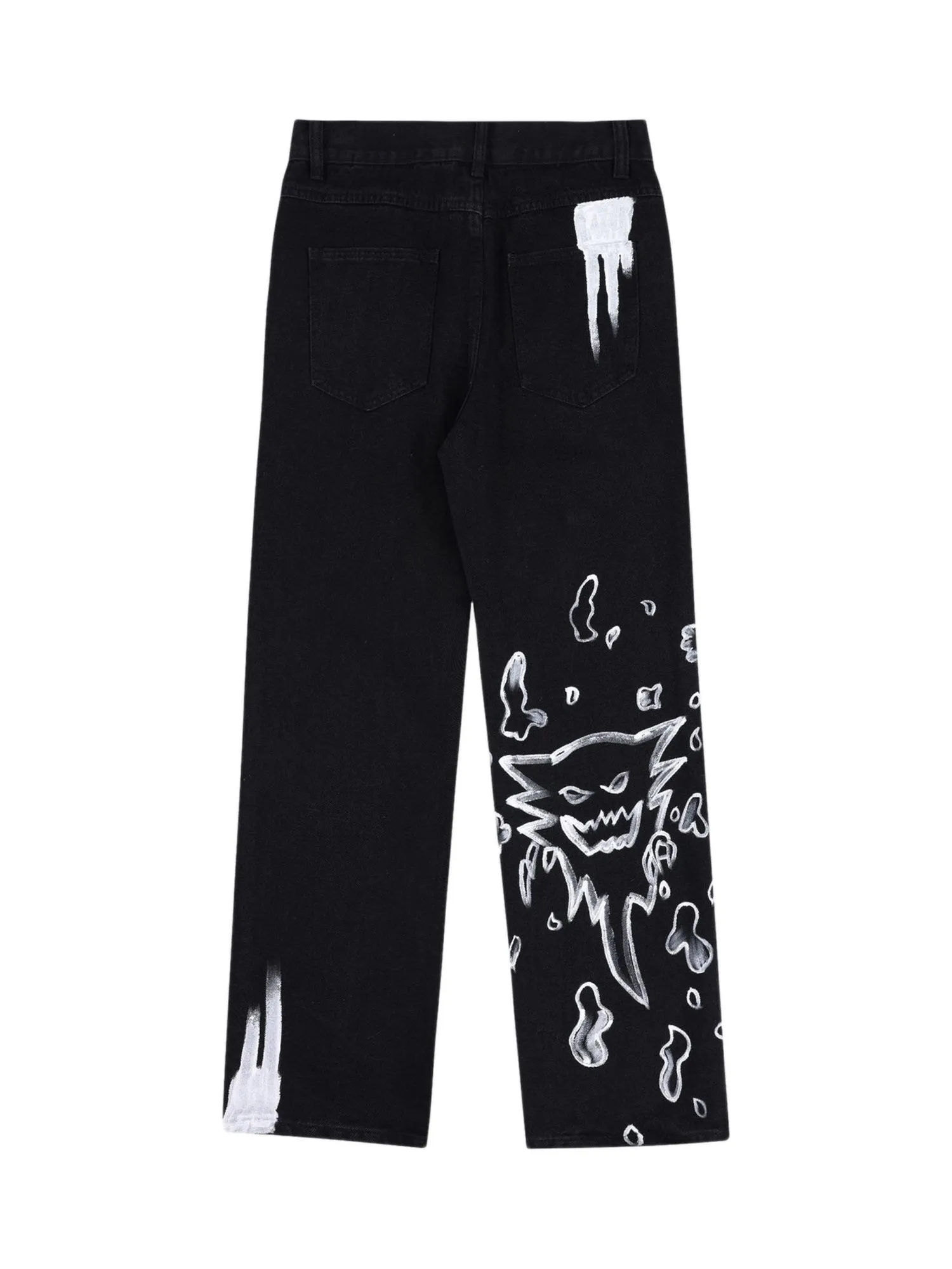 Sneakerhill Skull Centipede Print Casual Pants