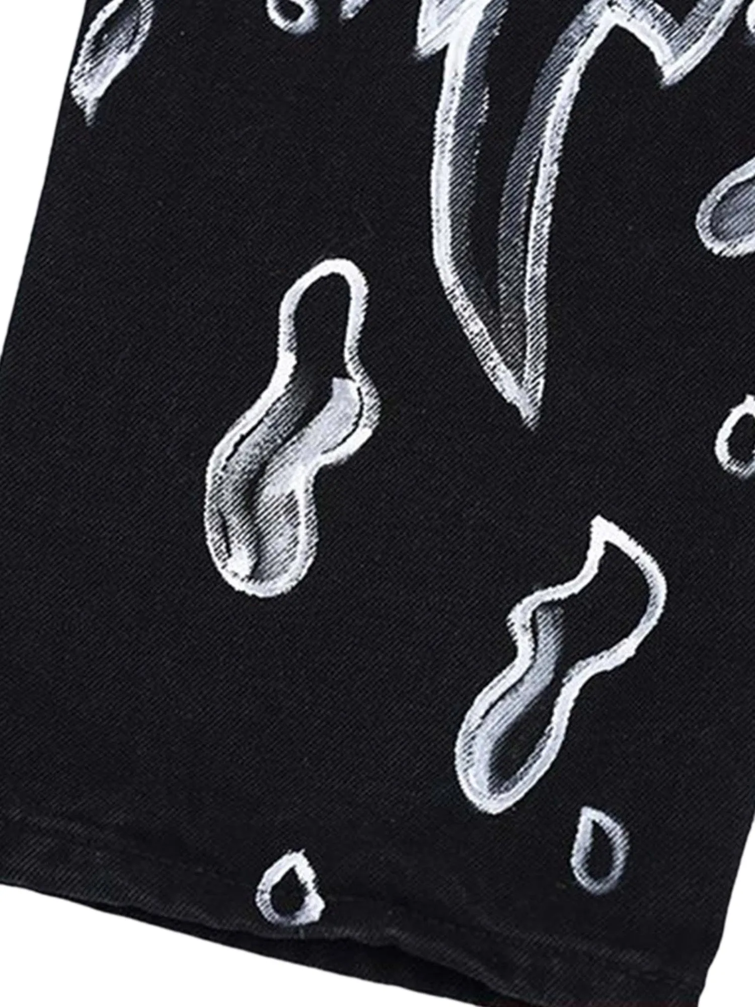 Sneakerhill Skull Centipede Print Casual Pants