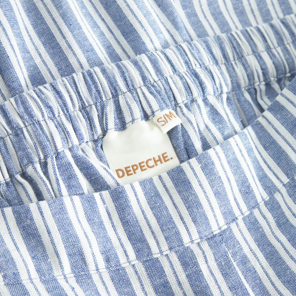 Striped print Beate pants / 100132 - Blue Yarndye Stripe