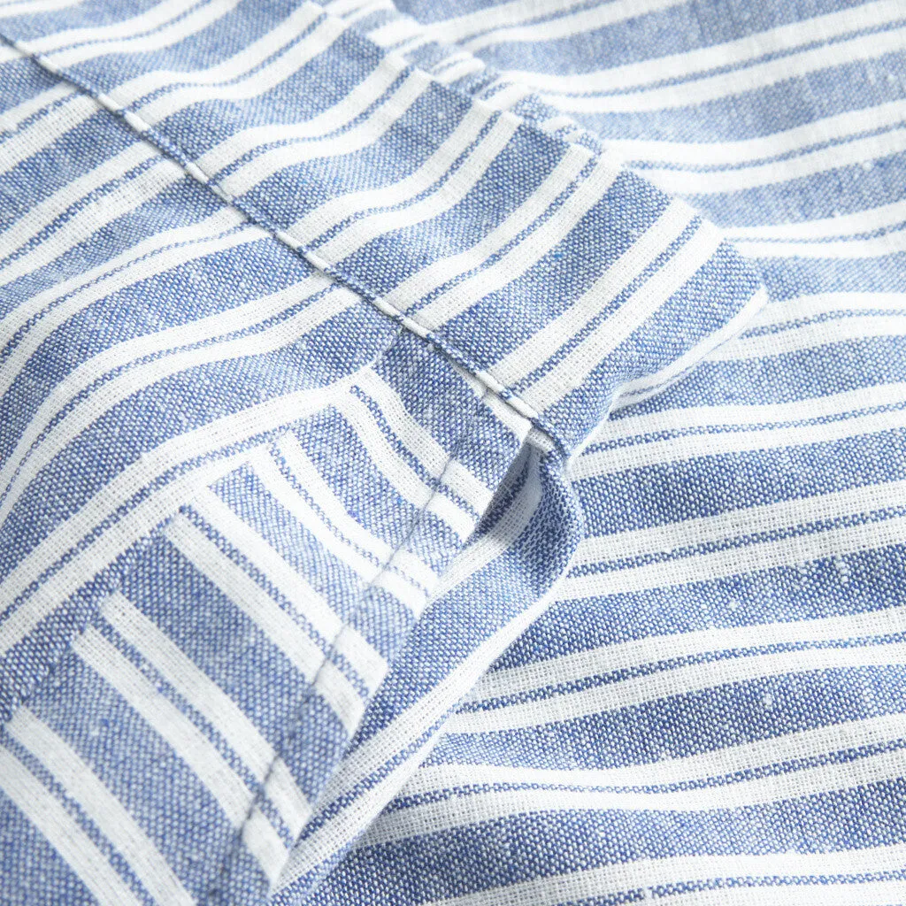 Striped print Beate pants / 100132 - Blue Yarndye Stripe
