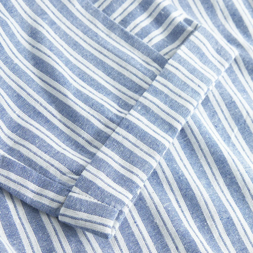 Striped print Beate pants / 100132 - Blue Yarndye Stripe