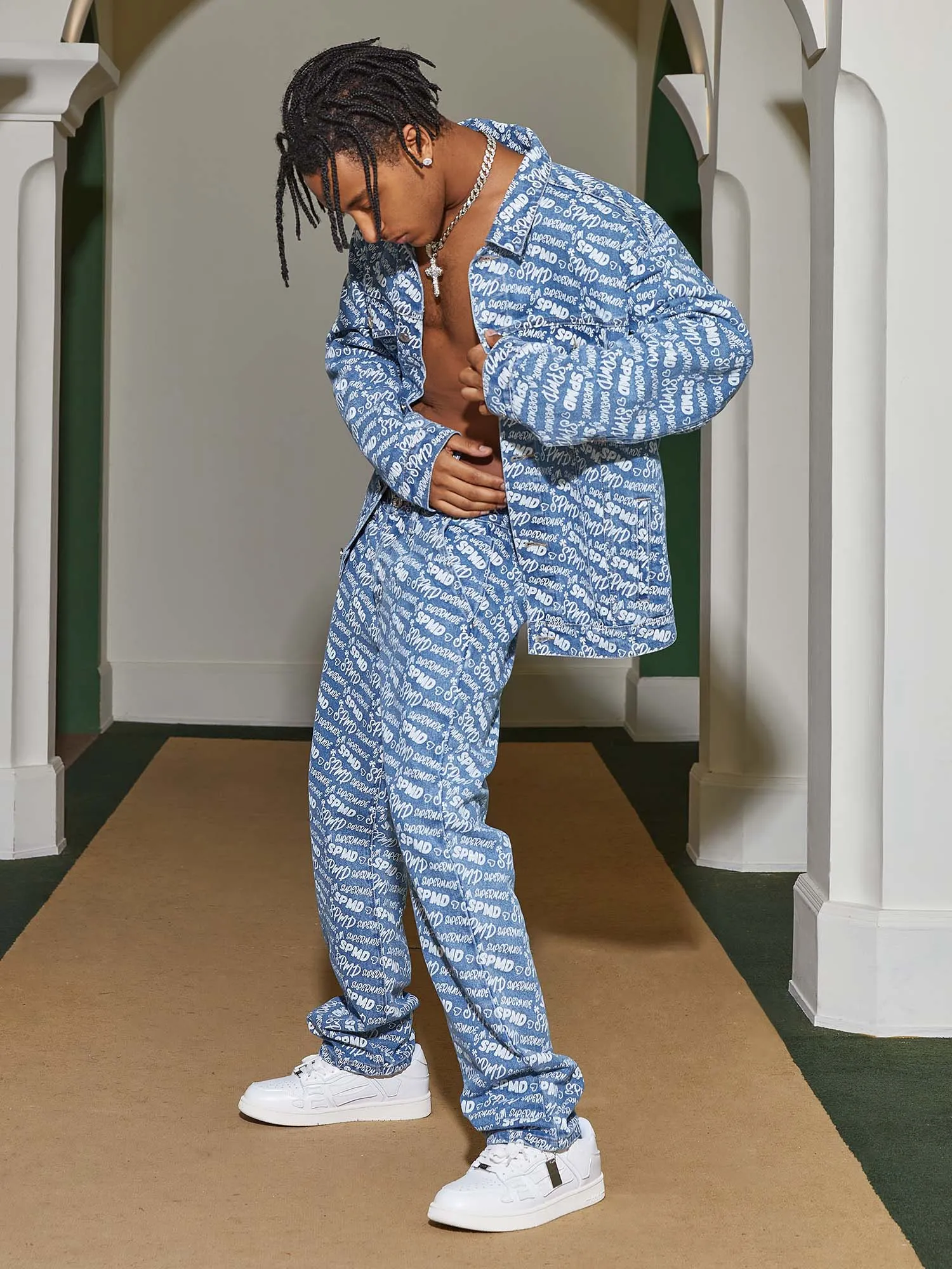 Thesupermade High Street Versatile Denim Suit - 1719