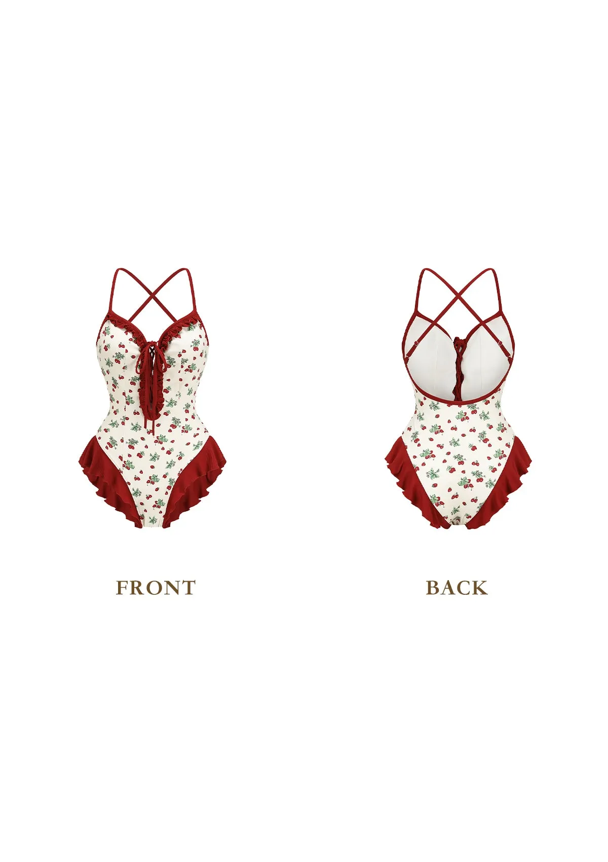 Chic Vibrant Strawberry-Red Bodysuit for Women