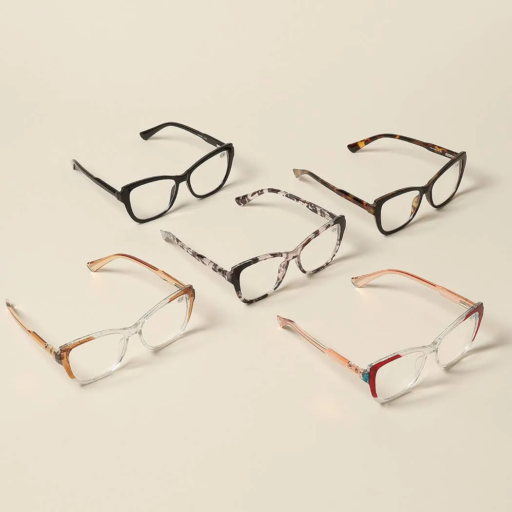 Women's Multi Pattern Square Reading Glasses